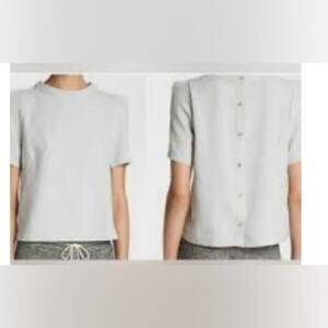 ASTR Elegant Gray back button down Women's Top size M